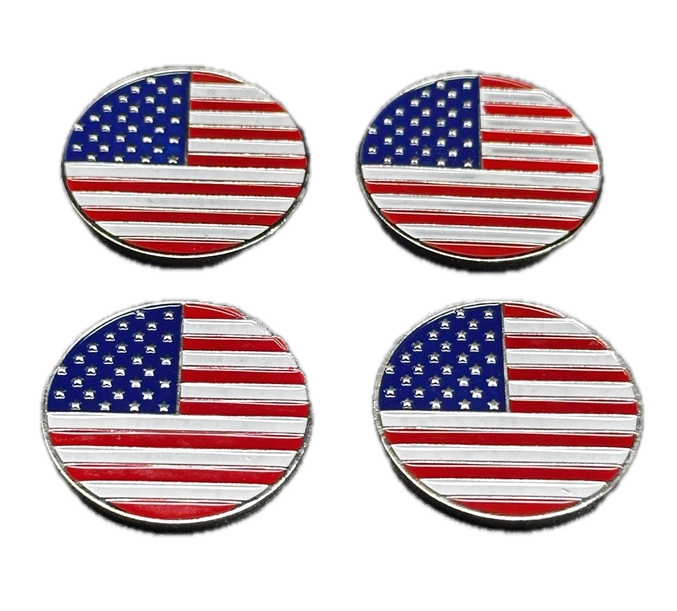 Enamel and metal flag ball markers