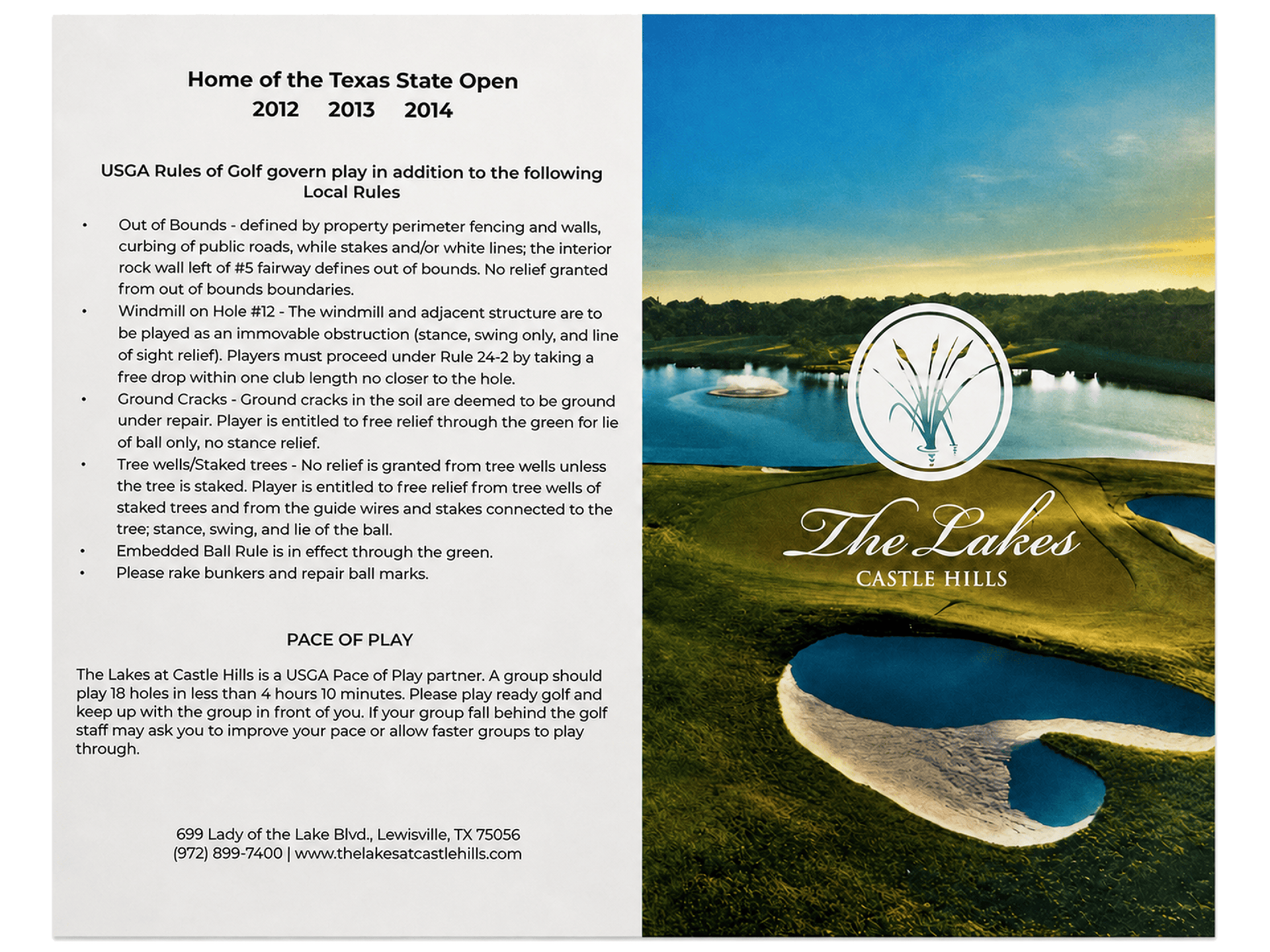 Custom golf scorecard example two