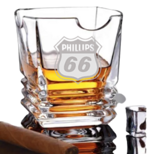 Etched Whiskey Cigar Glass-10 oz.