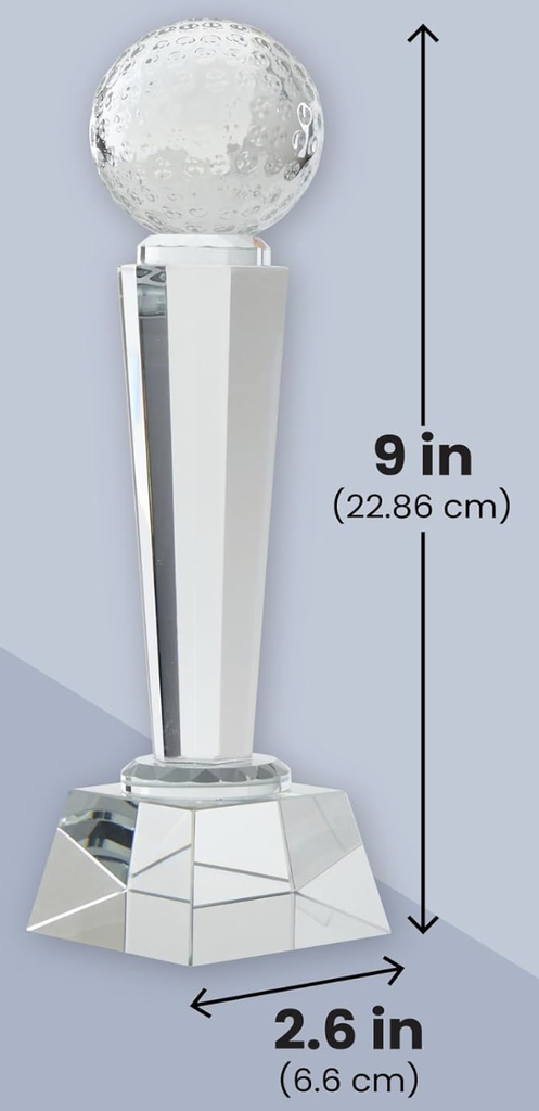 Glass Golf Ball Trophy
