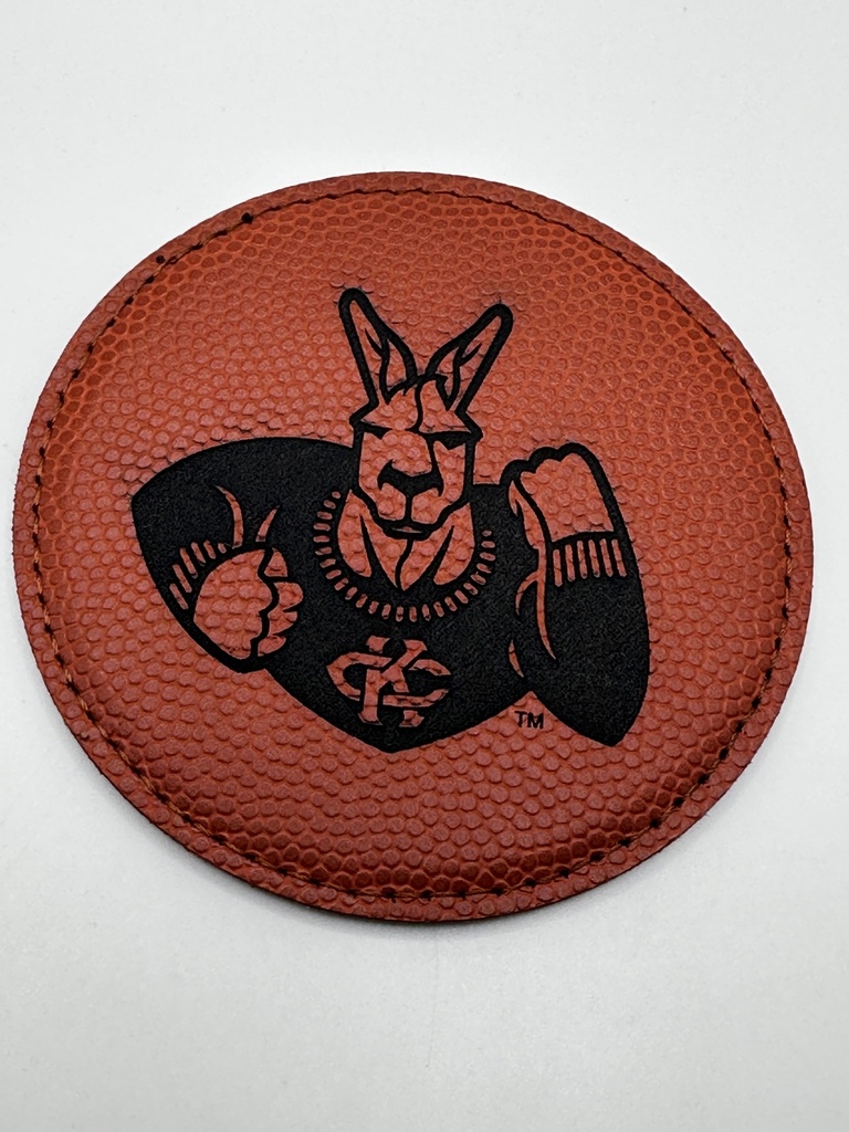 Laserable Leatherette Coaster, Round