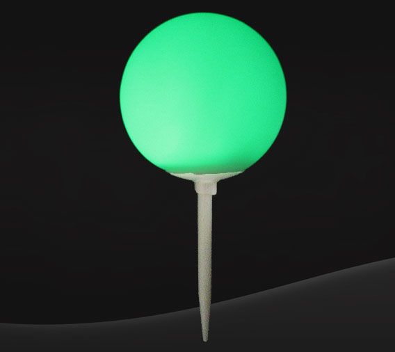 ​​Tee Box Glow Spike Marker - Green - for Night Golf