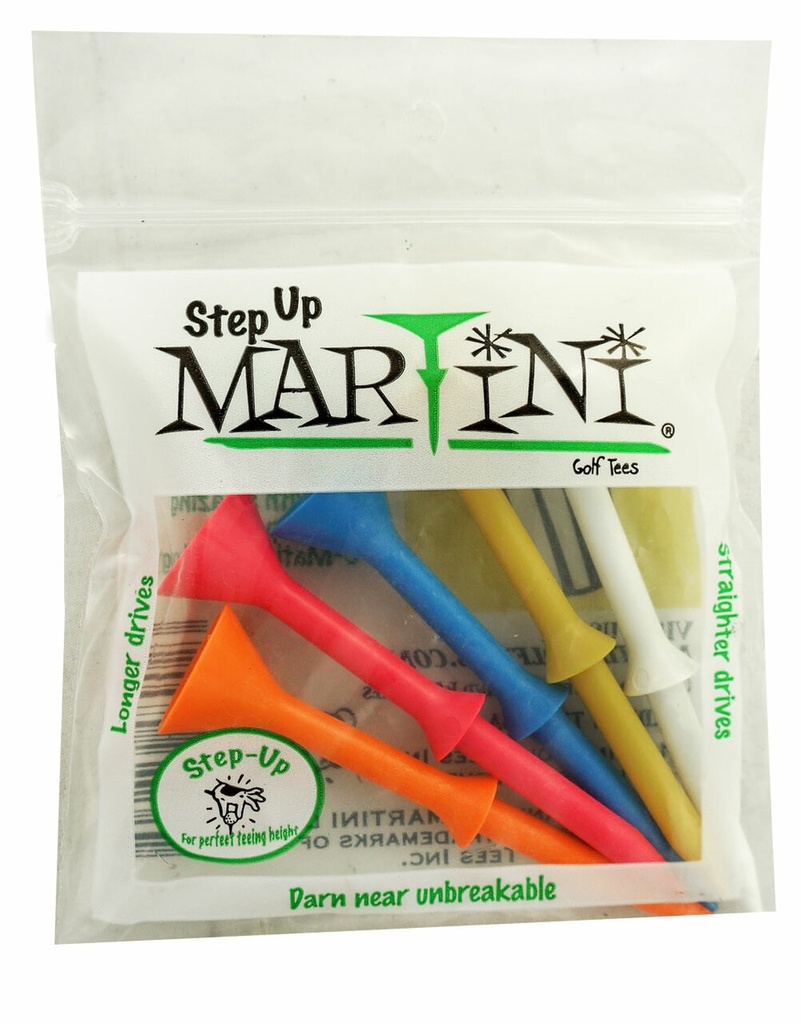 ​​Martini Tee - 3 1/4 Step Up 5-Pack (Mix)