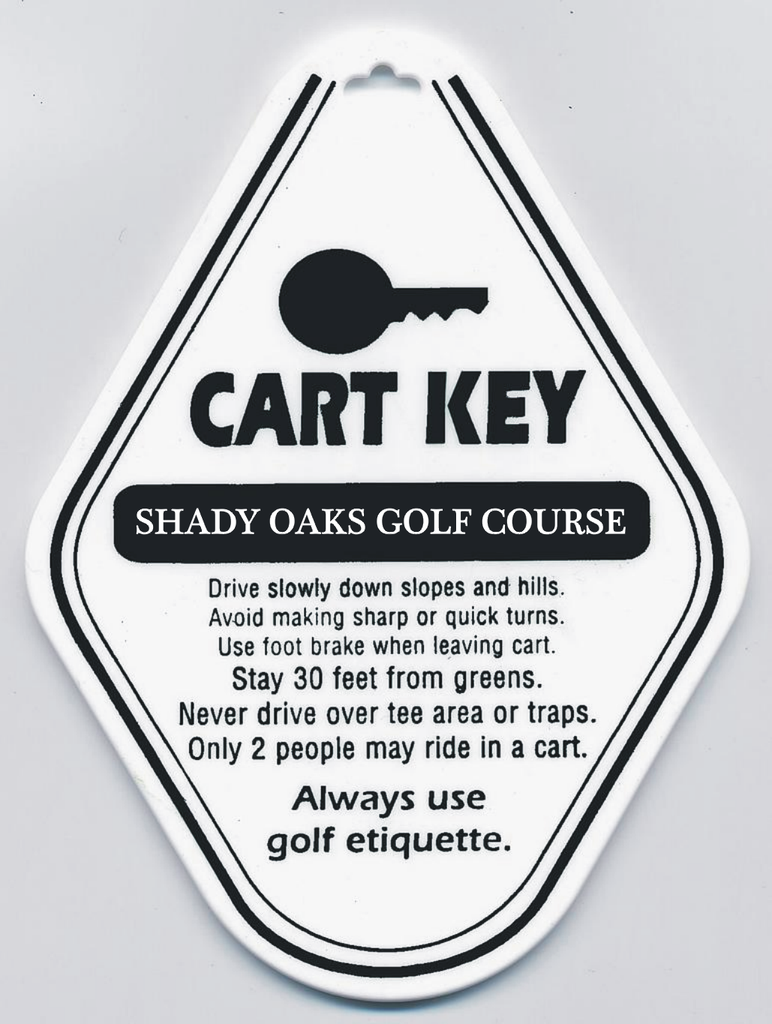 ​​Cart Key Tag- W/Split Ring- Personalized