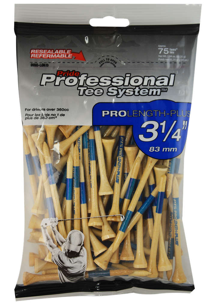 ​​PTS -  Bags Of 75  3 1/4 Tees - White