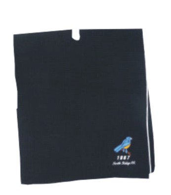 ​​16x36 Microfiber Waffle Players Towel - 1 Logo 5M  Emb Stitches