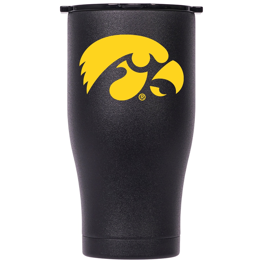 ORCA Chaser 27 oz. Black/Yellow Laser Etched University of Iowa