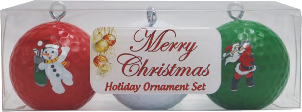Ornament Gift Set - 3 Golf Balls - Stock logo