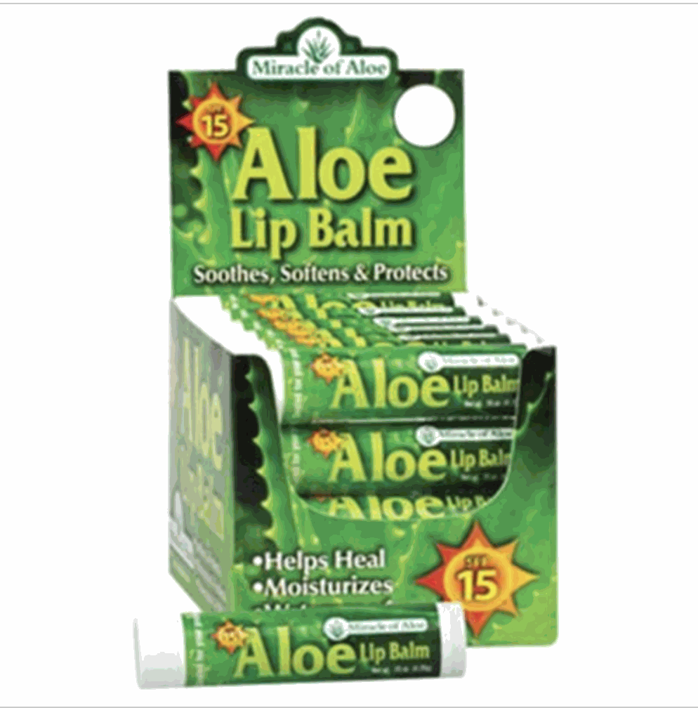 ​Miracle of Aloe Lip Balm SPF15  - (24) tubes w/display