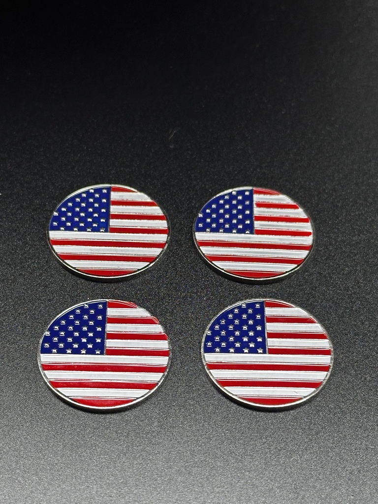 Enameled Ball Marker - Flag