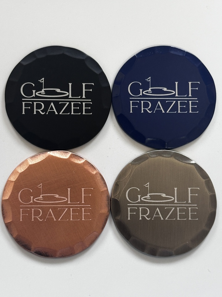 Hammered ball markers - etched