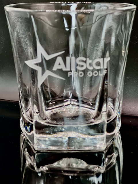 Etched Square Whiskey Glass - 12.25 oz