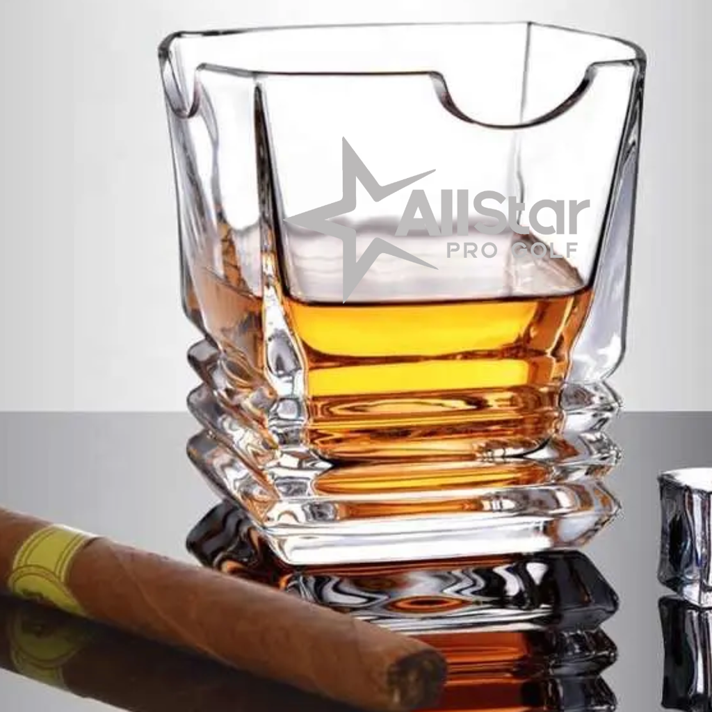 Etched Whiskey Cigar Glass-10 oz.