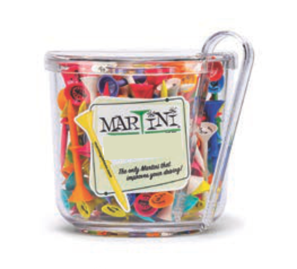 ​​Martini Tee - Ice Bucket with Tongs - 150 Original Mixed Tees 
