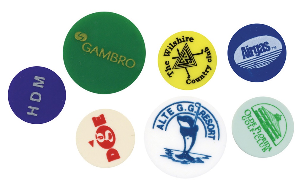 Dime-sized Ball Markers/1,000 - 1 Color Imprinted