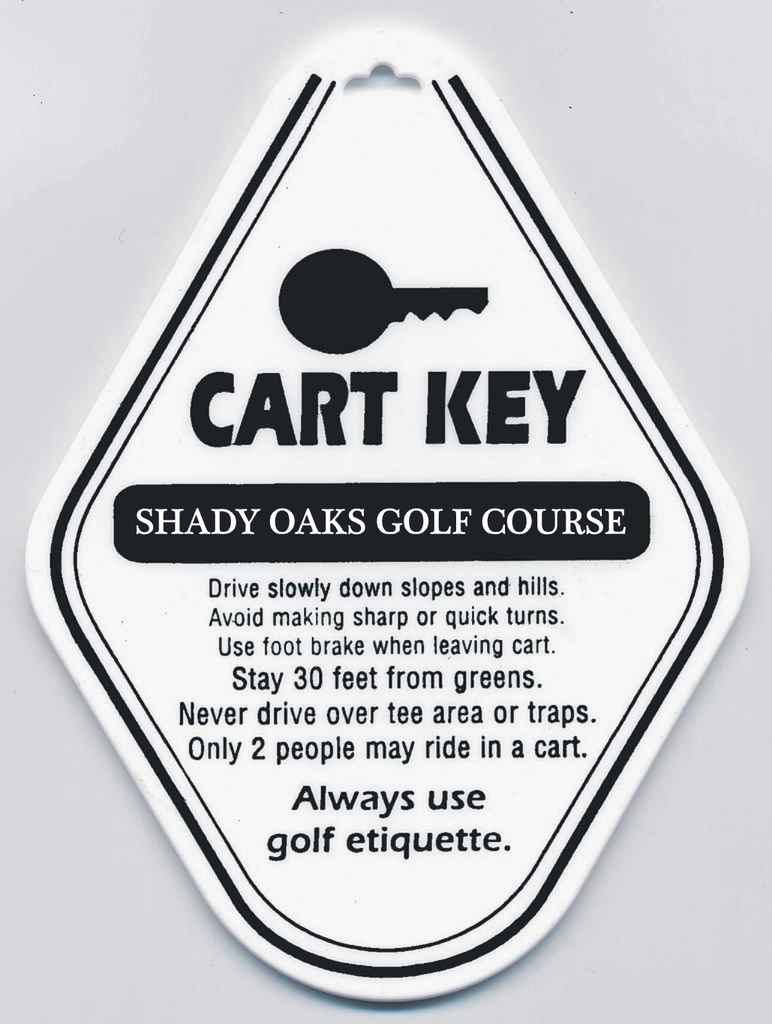 [12-BTCK-P] ​​Cart Key Tag- W/Split Ring- Personalized