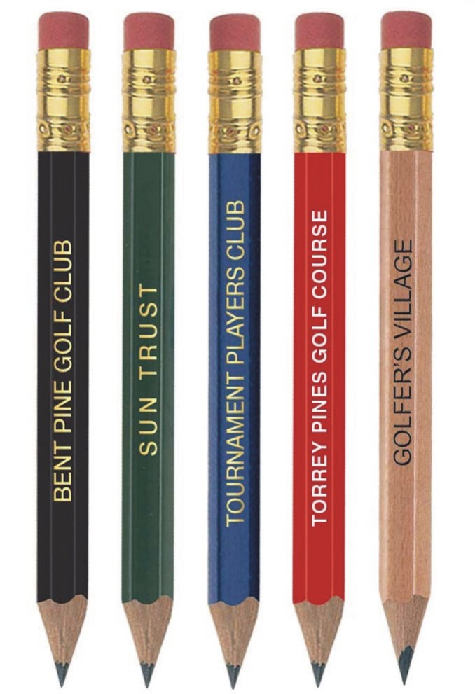 Hex eraser pencils ready for a custom imprint