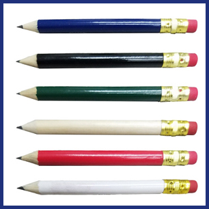 [20-ARDE] ​​Round Eraser Pencils - Plain