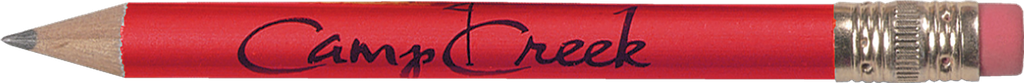 Round eraser pencils ready for a custom imprint