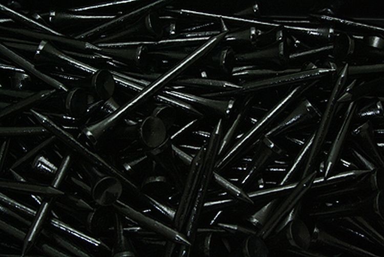 [38-B234Blk10] ​​Bulk 2 3/4 Black Tees - 10,000