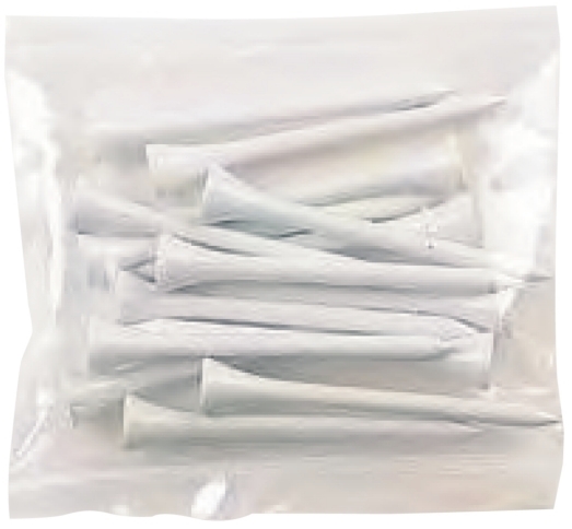 [38-P234W10] ​​Pkg 2 3/4 White Tees - 10,000