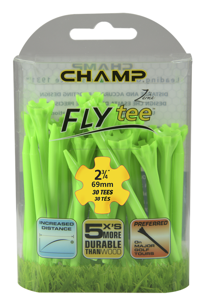 [39-FLYP234LG] ​​Pack Of 30 - 2 3/4 Lime Green Flytee