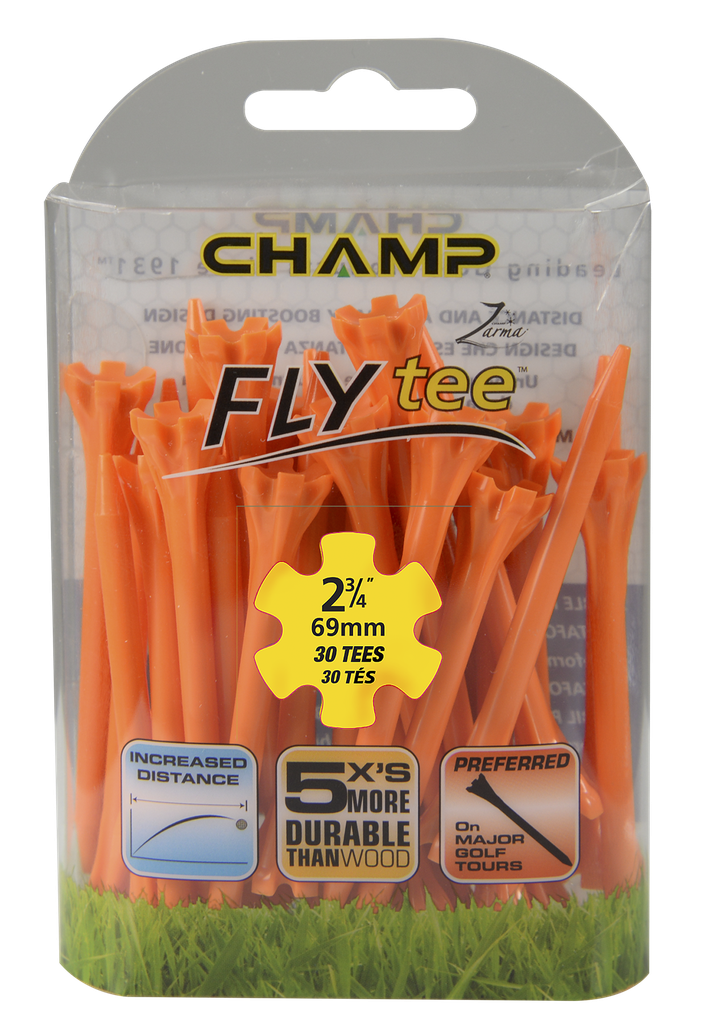[39-FLYP234O] ​​Pack Of 30 - 2 3/4 Orange Flytee