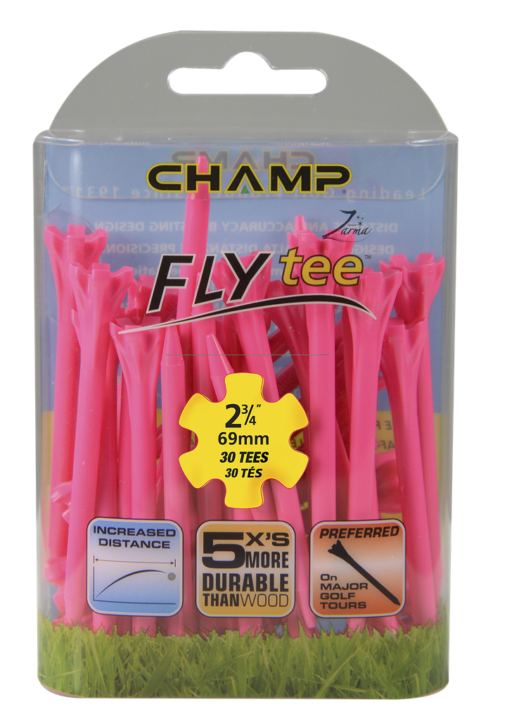 [39-FLYP234P] ​​Pack Of 30 - 2 3/4 Neon Pink Flytee