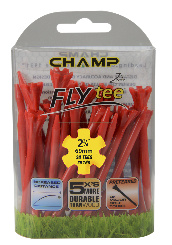 [39-FLYP234R] ​​Pack Of 30 - 2 3/4 Red Flytee