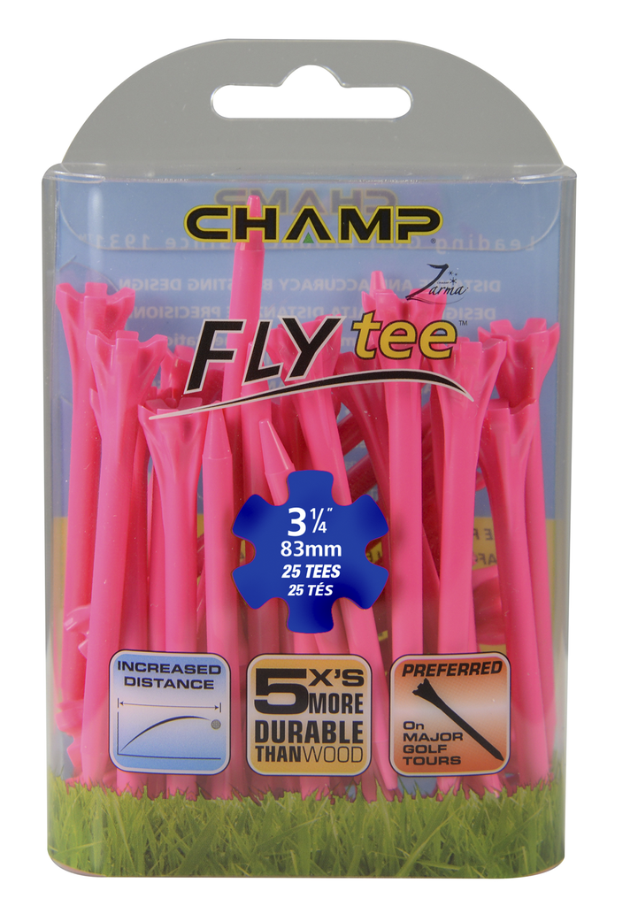 [39-FLYP314P] ​​Pack Of 25 - 3 1/4  Neon Pink Flytee