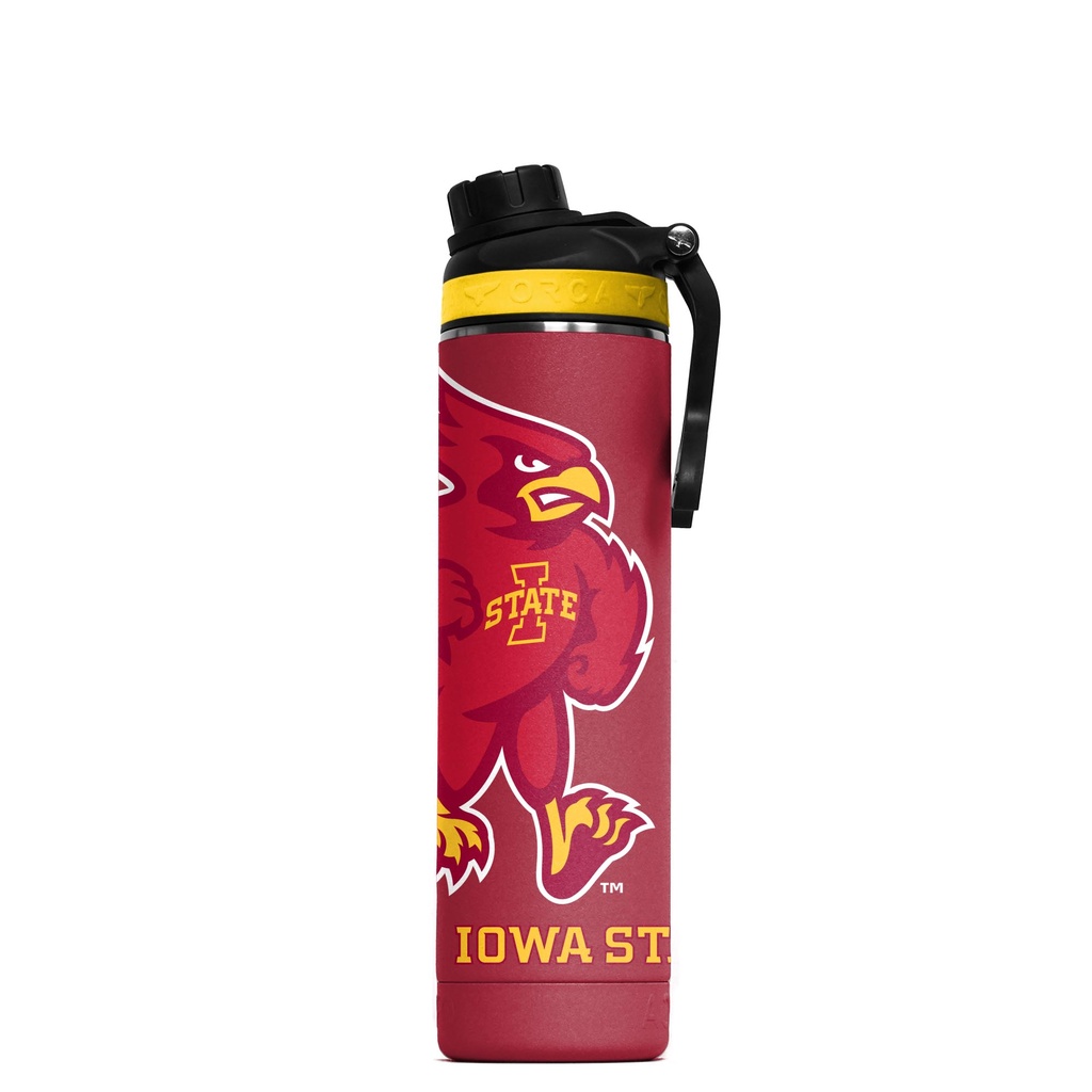 [35-H22MSIAS] ORCA Hydra 22 oz. Crimson/Yellow/Black Mascot Iowa State