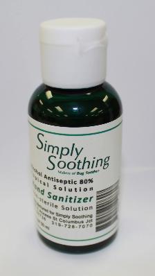 [23-A53S] Simply Soothing - Hand Sanitizer 1.7 oz  Case of 20  1.7 oz bottles