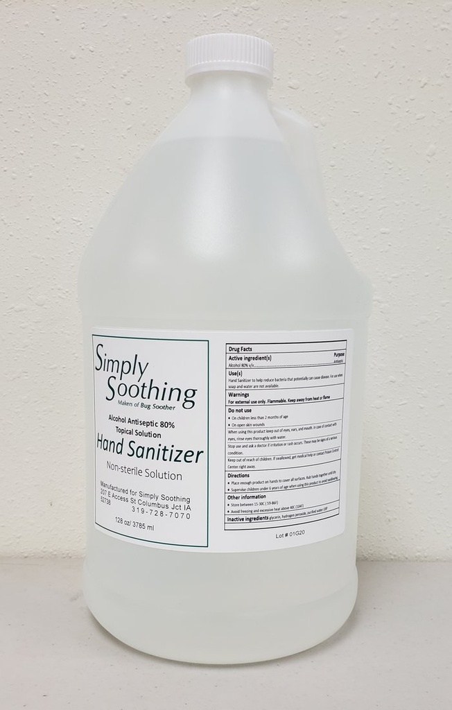 [23-A59] Simply Soothing - Hand Sanitizer  Gallon