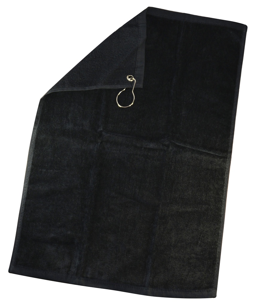 [14-1625] ​​16X25 Hemmed Velour Towel - Corner Grommet & Hook - Plain