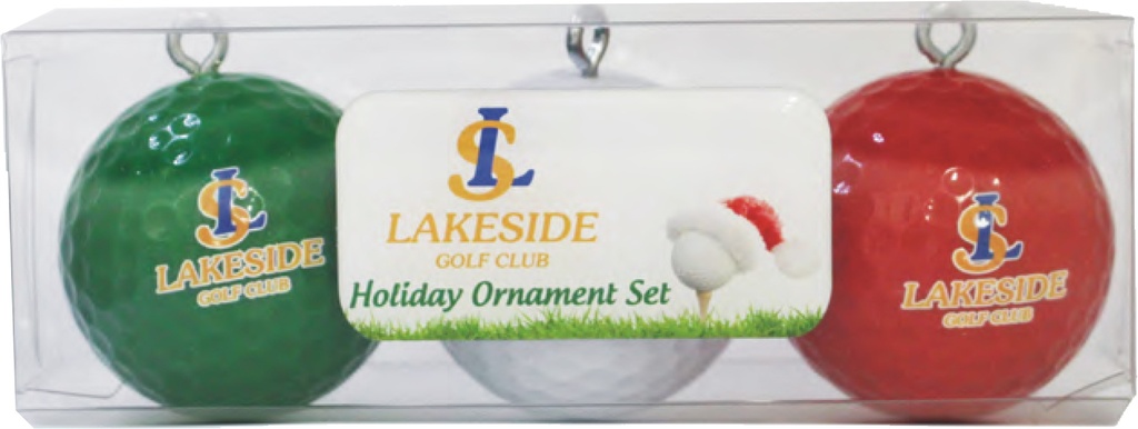 [17-TPOC] Ornament Gift Set - 3 Golf Balls - Custom logo
