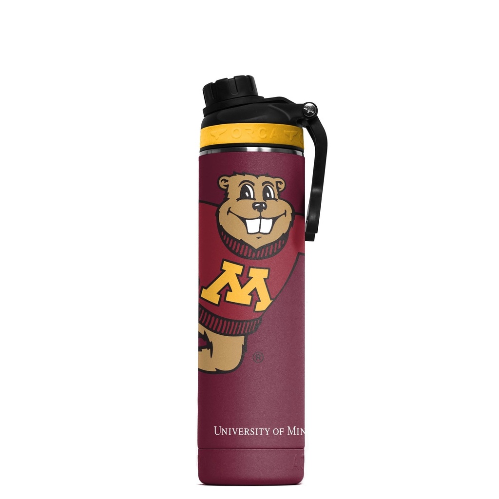 [35-H22MSMIN] ORCA Hydra 22 oz. Maroon/Yellow/Black Mascot Minnesota