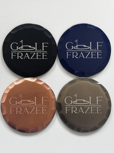 Hammered ball markers - etched