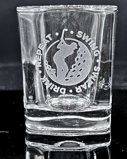 [01-EtchedSquareShot-2] Etched Squared Shot Glass -2 oz. 