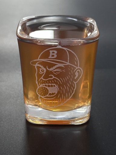 [01-EtchedSquareShot-2] Etched Squared Shot Glass -2 oz. 