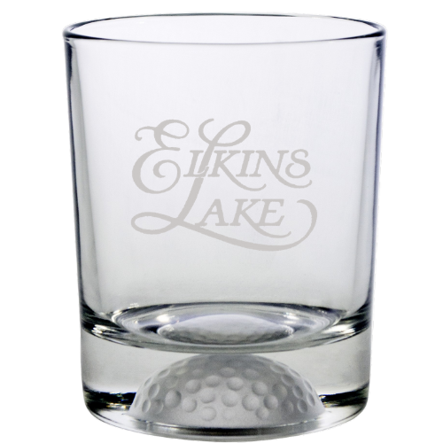 [01-EtchedWhiskeyGolfGlass-11] Etched Whiskey Golf Ball Glass-11oz. 
