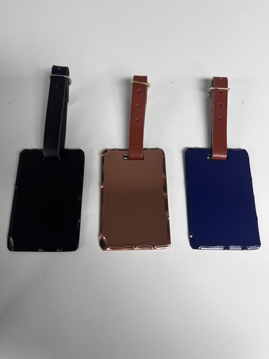 Hammered Bag Tag - etched